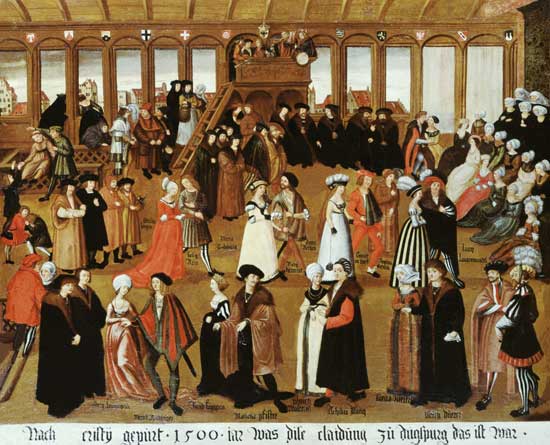 Geschlechtertanz in the dance house on the wine market to Augsburg from Anonymous (Augsburg)