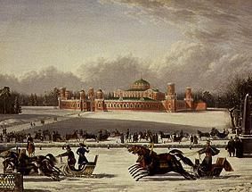 Sledge racing in the Petrovskij gardens in Moscow. from Anonym (russisch)