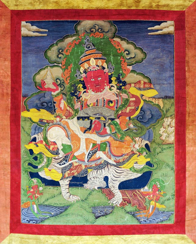 1952/4 Thangka of lokapala Virupakshathe `Protector of the West' from Anonymous painter