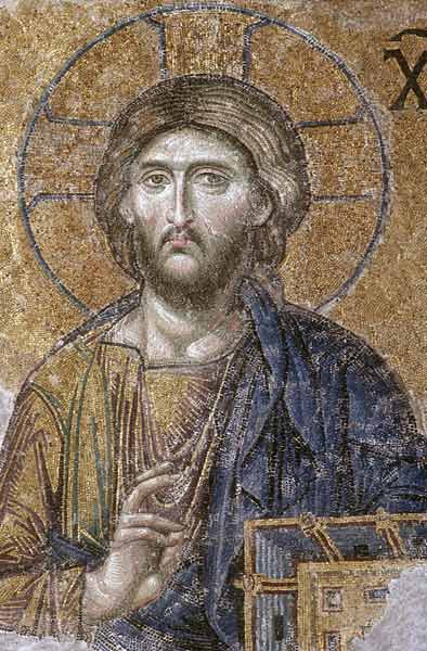 Mosaic depicting the Deesis Christ, South Gallery,Byzantine from Anonymous painter