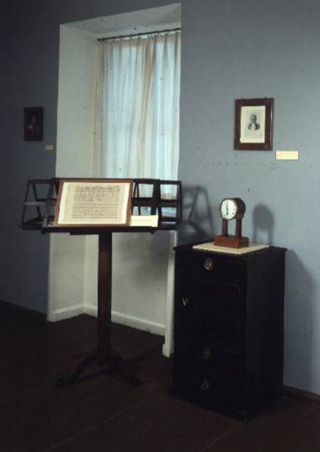 Beethoven Room displaying a music stand and mantel clock once belonging to Ludwig van Beethoven (177 from Anonymous painter