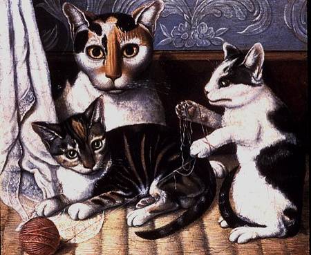 Cat and Kittens from Anonymous painter