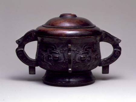 Chinese gui vessel with a wooden lid from Anonymous painter