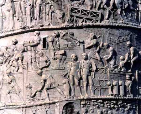 The Construction of a Roman Campfrom Trajan's column from Anonymous painter