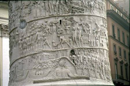 The Departure of the Army and the Construction of a Roman Campfrom Trajan's Column from Anonymous painter