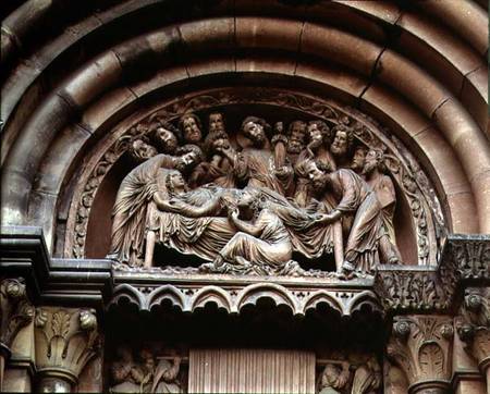 The Dormition of the Virgintympanum from the double portal of the south transept from Anonymous painter