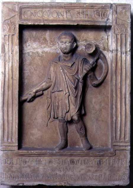 Funerary statue of a horn player from Anonymous painter