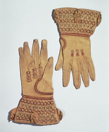 Gloves belonging to Queen Anne, 17th century from Anonymous painter