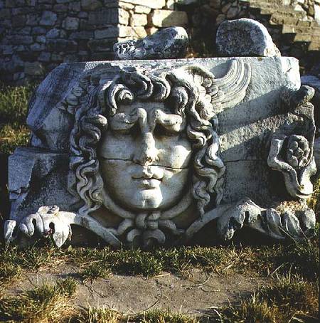 Head of Medusa, from a frieze on the Temple of Apollo, Didyma,Turkey from Anonymous painter