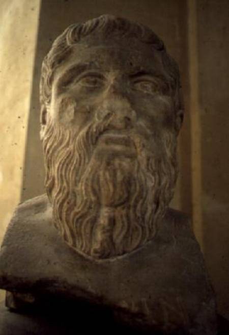 Homer (c.850-800BC): portrait bust from Anonymous painter