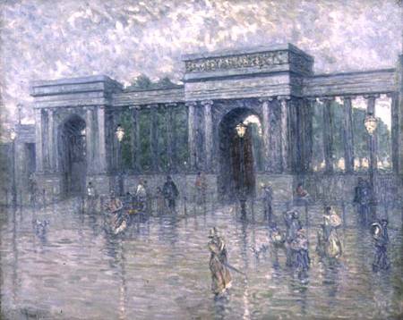 Hyde Park Gate on a Rainy Day from Anonymous painter