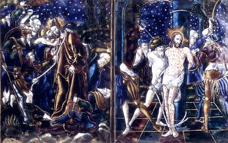 The Kiss of Judas and The Flagellation of Christ: two enamelled plaques from the Passion of Our Lord from Anonymous painter
