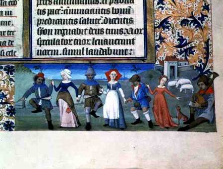Lat 873 f.21 Dance of the shepherds from Anonymous painter