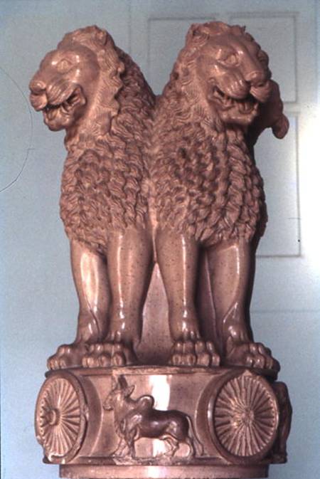 Lion capital from the Ashoka pillarfrom Sarnath from Anonymous painter