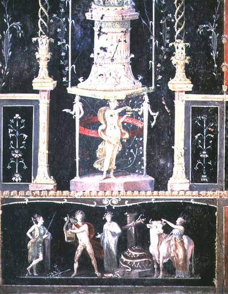 Mythological and decorative details from the East Wall in the Lover's Room, Casa dei Vettii,Pompeii from Anonymous painter