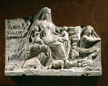 Personification of the earth mother, allegorical relief, Roman,Carthage from Anonymous painter
