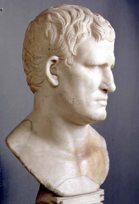 Portrait bust of Agrippa (63-12 BC) Roman from Anonymous painter
