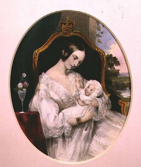 Queen Victoria with the Princess Royal as a baby from Anonymous painter