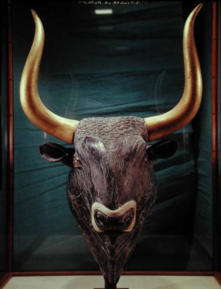 Rhyton in the shape of a bull's head, from Knossos,Minoan from Anonymous painter