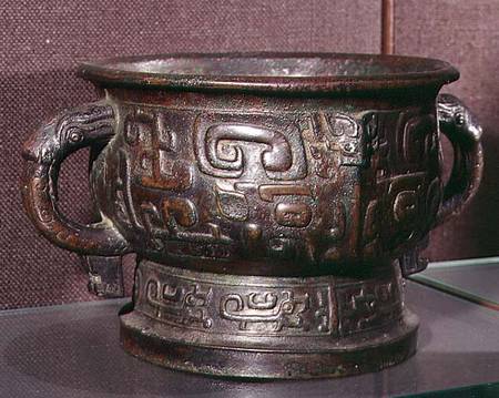 Ritual vessel or Gui for holding cereals, Chinese,Zhou Dynasty from Anonymous painter