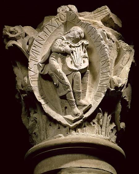 'The Sounds of Music'column capital from the ambulatory at Cluny from Anonymous painter
