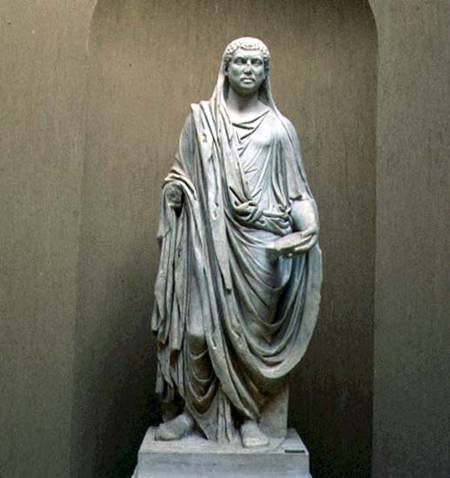 Statue of the Emperor Maxentius (306-312 AD) as Pontifex Maximus Roman from Anonymous painter