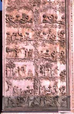 Bas-relief panel depicting scenes from Genesisfrom the lower cathedral facade