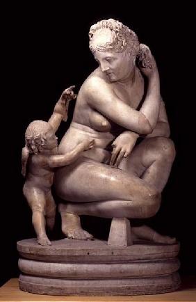 Crouching Venus with CupidRoman copy after the Hellenistic original