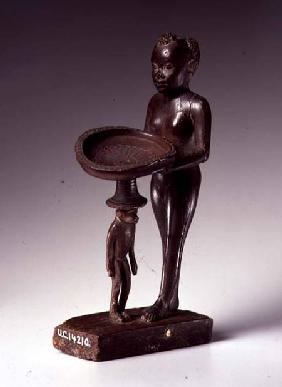Nubian girl with monkey and dish, Egyptian