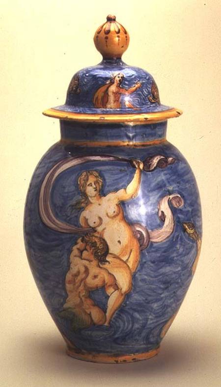 Vase, decorated with sea deities,Nevers from Anonymous painter