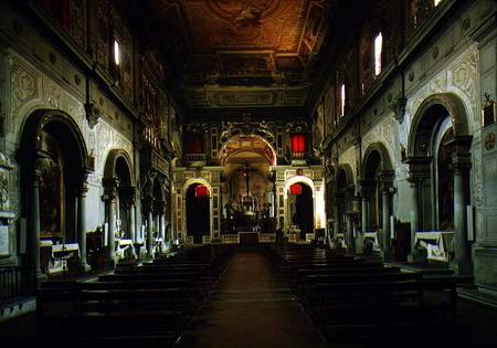 View of the interior looking towards the altar from Anonymous painter