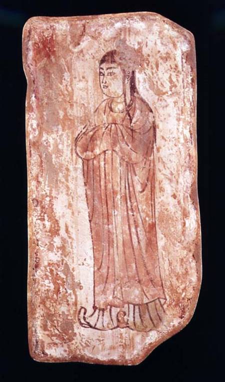 Woman with typically chinese features in Nestorian paintingAssyrian from Anonymous painter