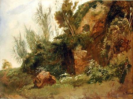 Landscape Study at Baths of Caracalla from Anselm Feuerbach