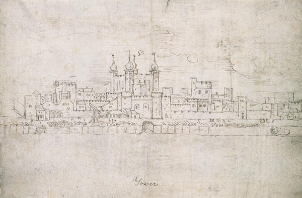 The Tower of London, from 'The Panorama of London' from Anthonis van den Wyngaerde