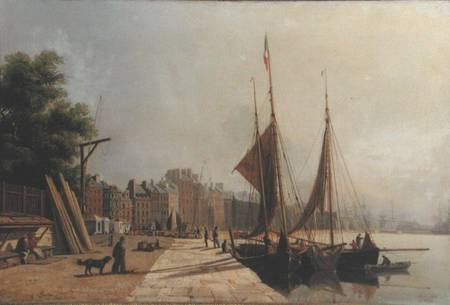 Early Morning Quayside, Le Havre from Antione Leon Morel-Fatio
