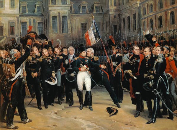 Napoleon I (1769-1821) Bidding Farewell to the Imperial Guard in the Cheval-Blanc Courtyard at the C from Antoine Alphonse Montfort