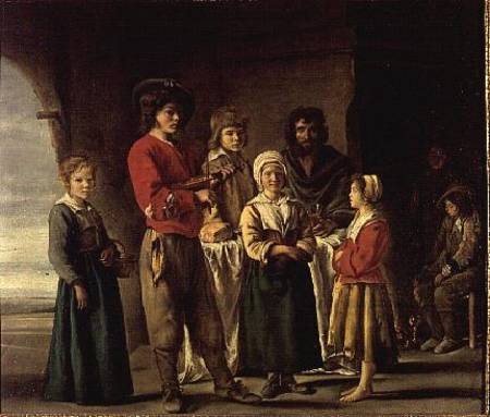 Peasants in a Cave from Antoine and Louis  & Mathieu Le Nain