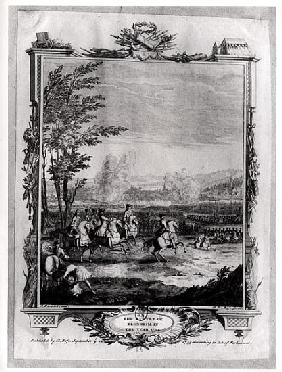 The Battle of Blenheim, 13th August 1704; engraved by Claude Dubosc