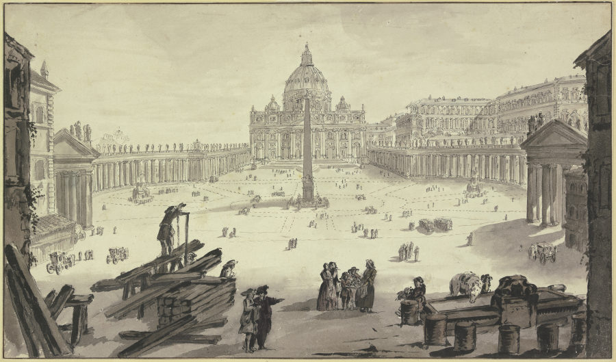St. Peter mit dem Petersplatz in Rom from Antoine François Peyre