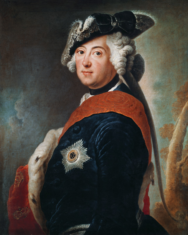 Frederick II , Portrait from Antoine Pesne