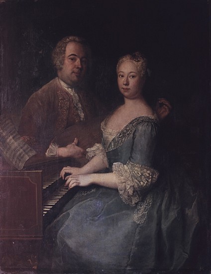 Karl-Heinrich Graun and his wife Anna-Louise, c.1735 from Antoine Pesne