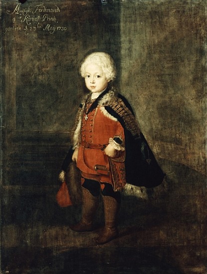 Prince Augustus William aged four from Antoine Pesne