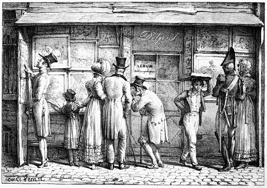 Delpech''s Lithographic Print Shop, c.1818 from Antoine Charles Horace (Carle) Vernet