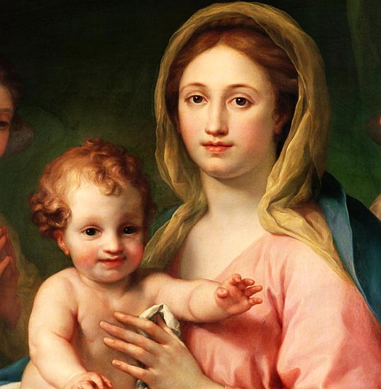Madonna and Child with Two Angels, 1770-73 (detail of 91576) from Anton Raffael Mengs