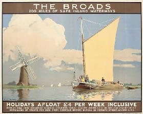 The Broads: Holidays Afloat, an advertising poster