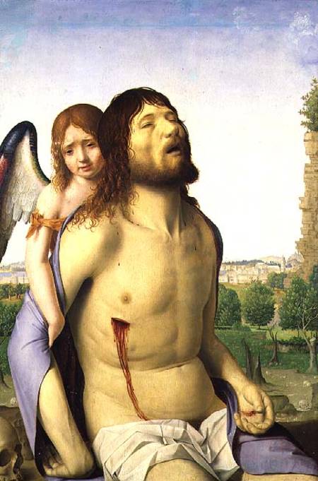 The Dead Christ Supported by an Angel from Antonello da Messina