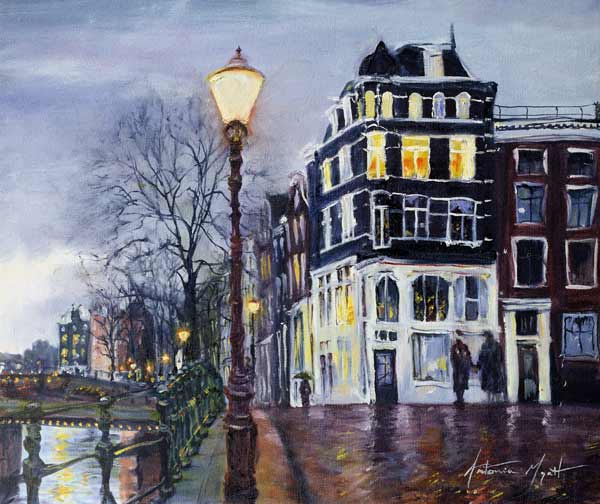 At Dusk, Amsterdam, 1999 (oil on canvas)  from Antonia  Myatt