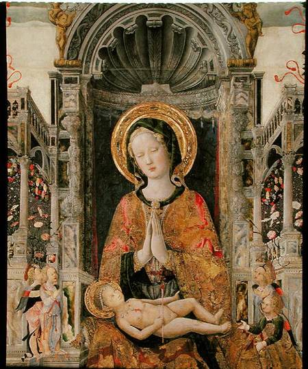 Virgin adoring the Child  (detail of 60664) from Antonio da Negroponte