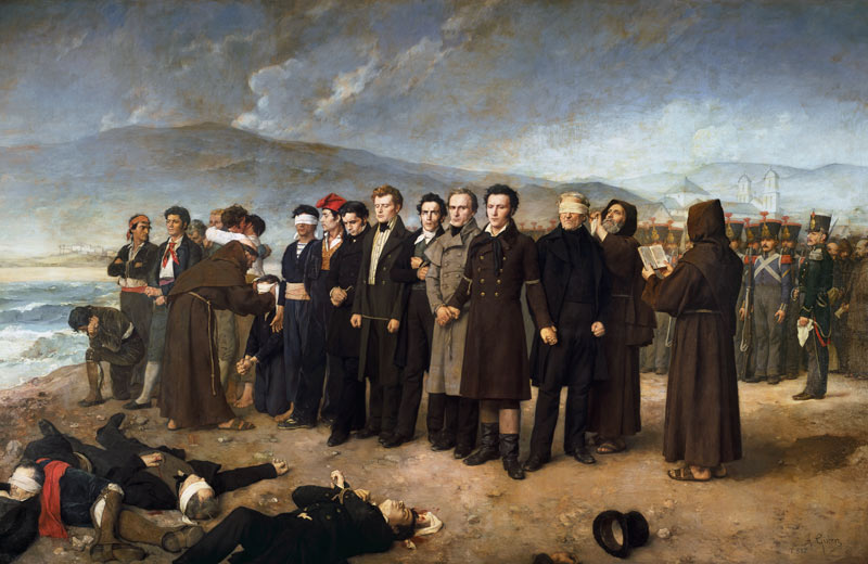Execution of Jose Maria de Torrijos y Uriarte (1791-1831) and his Companions in 1831 from Antonio Gisbert