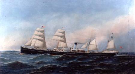 The Steam and Sail Ship `Lydian Monarch' from Antonio Jacobsen